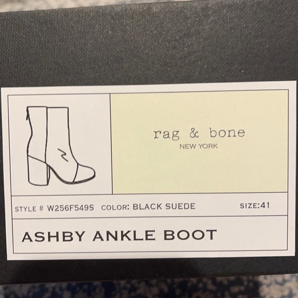Black suede Ashby boot by rag & Bone